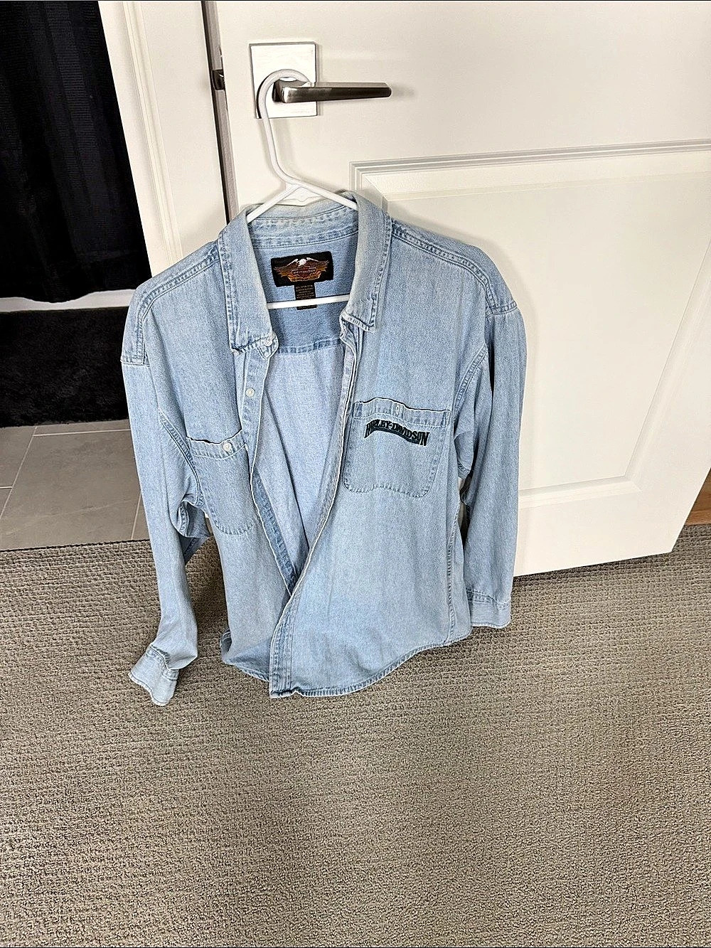Harley-Davidson Men's Denim Button Down Shirt